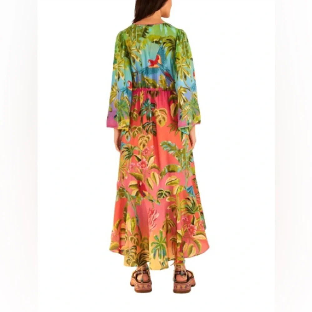 FARM RIO Ombre Forest Ruffle Tunic Dress - Picture 7 of 15